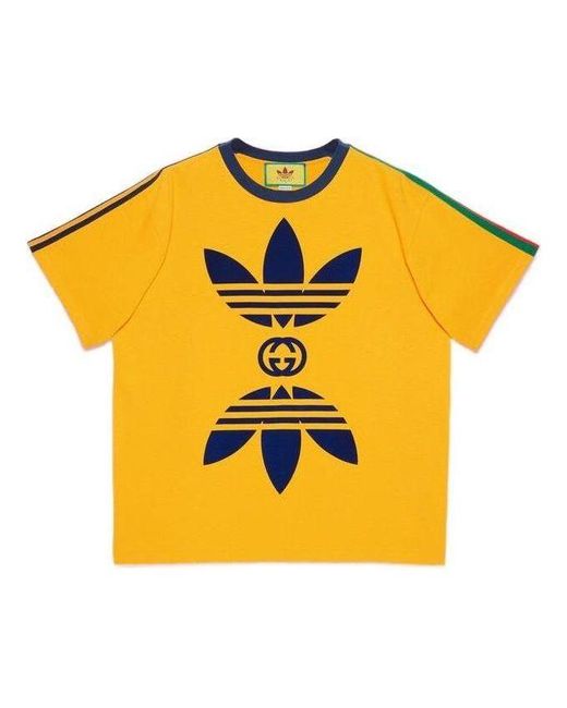 Gucci Yellow X Adidas Cotton Jersey T-shirt