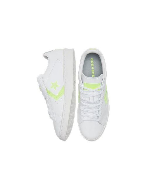 Converse White Pro Leather Low 'Hi-Vis Collection for men
