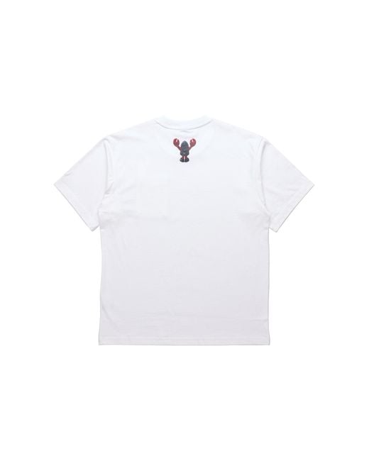 Adidas White Originals Artist Tee Ss Dragon Pattern Pocket Short Sleeve for men