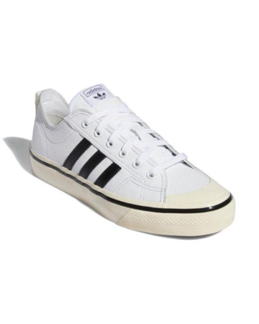 Adidas White Nizza Rf 74 Shoes 'Cloud Gum' for men