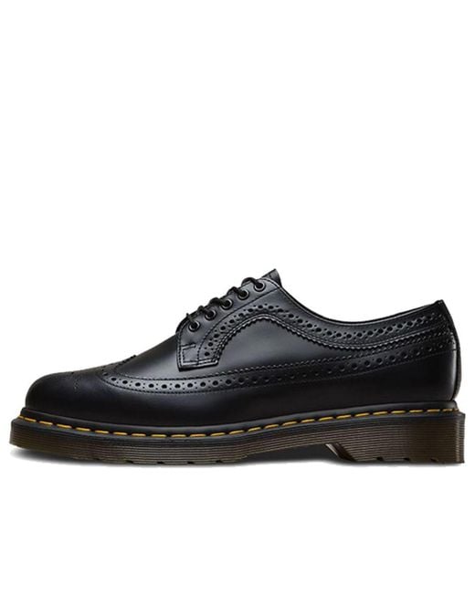 Dr. Martens Black 3989 Stitch Smooth Leather Brogue for men
