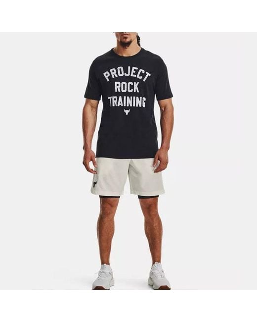 Under Armour Black Project Rock Training T-Shirt for men