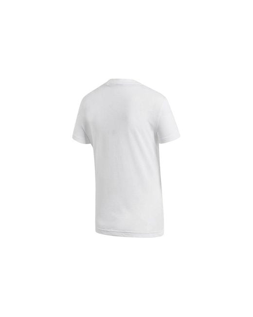 Adidas White (Wmns) Logo Alphabet Printing Sports Short Sleeve