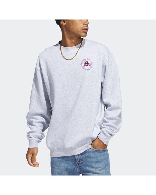Adidas White Blom G Sweatshirt for men