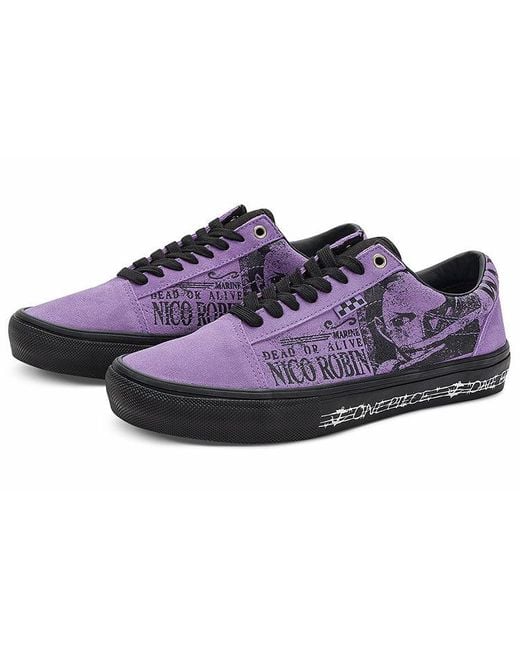 Vans Purple One Piece X Skate Old Skool 'Nico Robin' for men