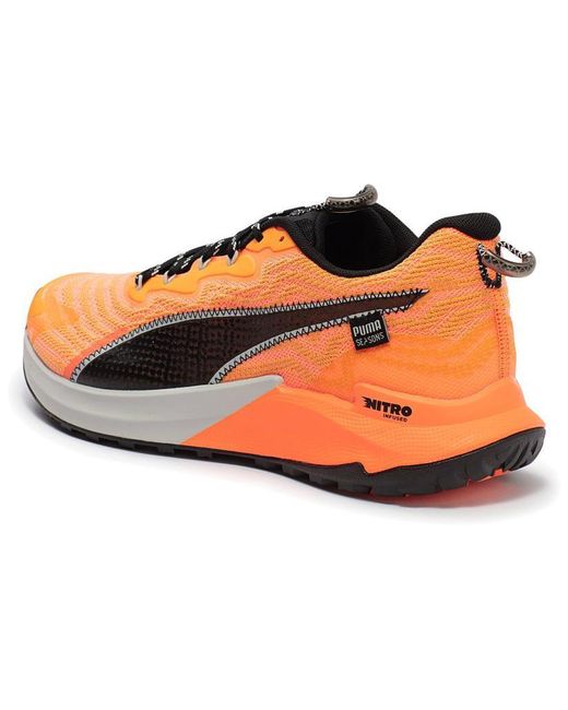 PUMA Orange Fast-Trac Nitro 2 'Neon Sun Clementine' for men