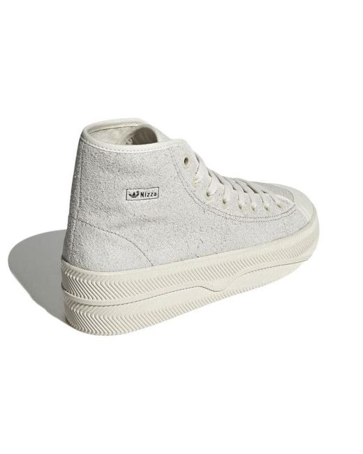 Adidas White Nizza Hi 'Chalk' for men