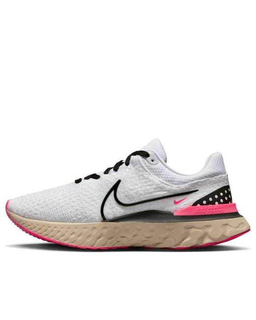 Nike White React Infinity Run Flyknit 3 Hyper' for men