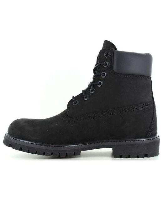 Timberland Black Premium 6 Inch Waterproof Boots ' Nubuck' for men