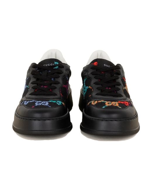 Gucci Black Chunky B Gg Sneakers