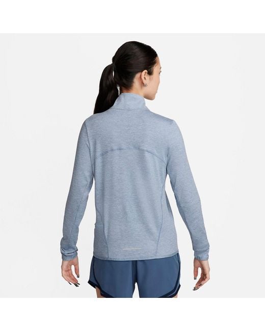 Nike Blue (Wmns) Dri-Fit Swift Element Uv 1/4-Zip Running Top 'Light Armory'