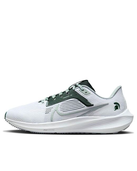 Nike White Air Zoom Pegasus 40 'Michigan State' for men