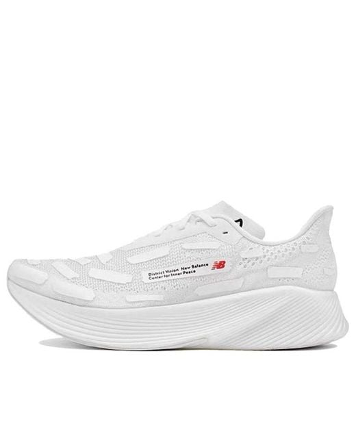 New Balance White District Vision X Fuelcell Rc Elite V2 for men