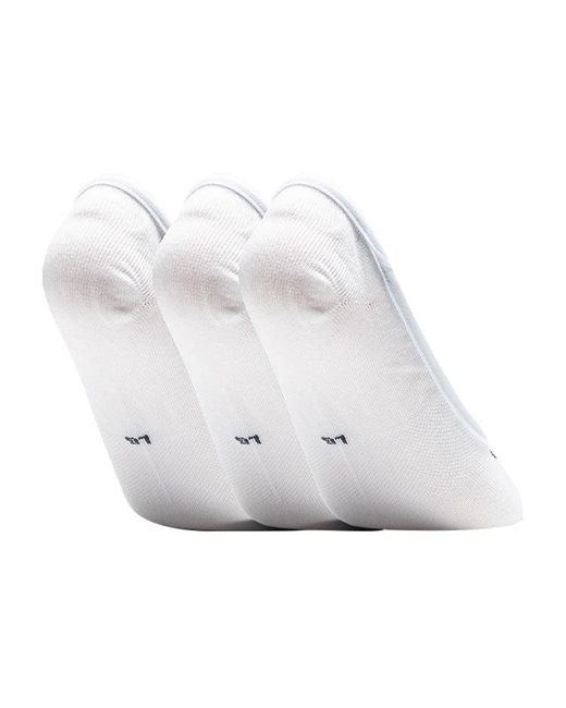 Under Armour White Essential Lolo Liner Socks (3 Pack)