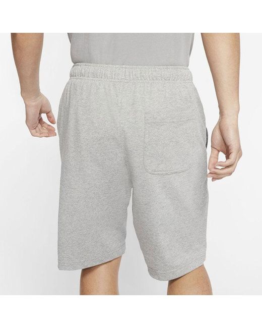 Nike Gray Sportswear Club Solid Color Cotton Casual Shorts Light for men