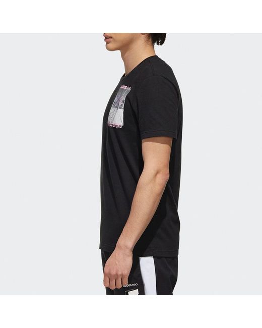 Adidas Black Neo Cs Su Tee Ss Round Neck Short Sleeve for men