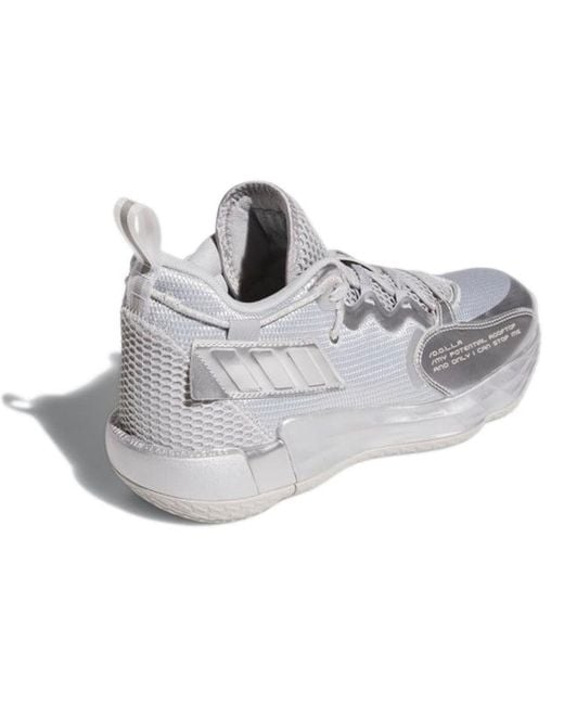 Adidas White Dame 7 Extply Metallic' for men