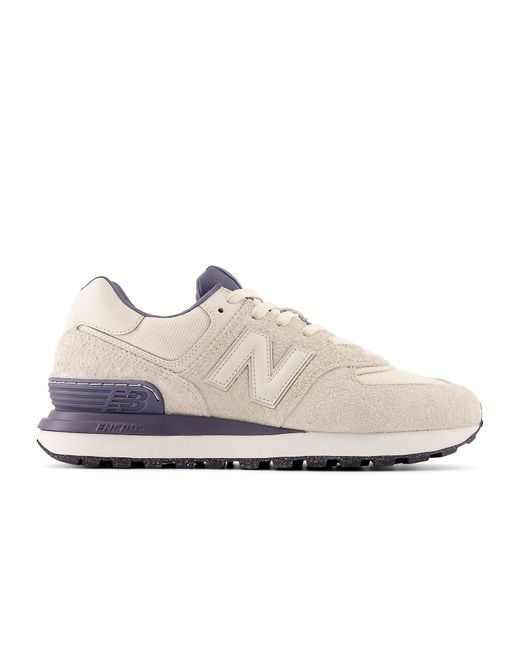 New Balance White 574 Legacy Suede for men
