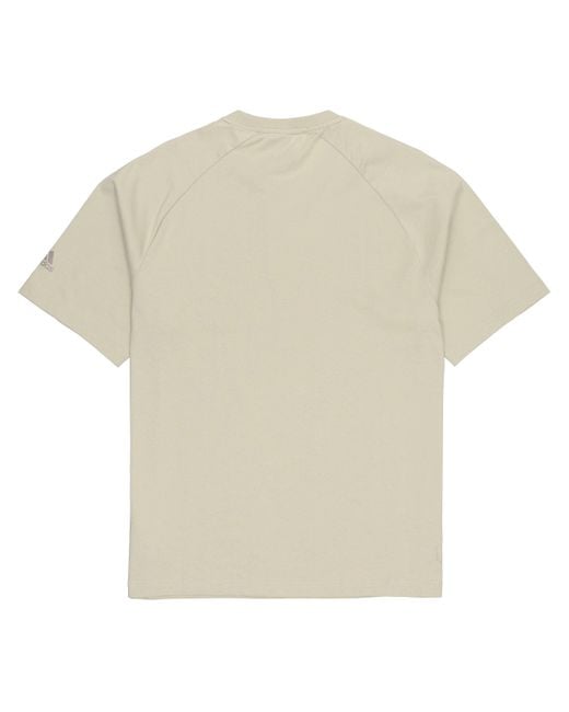 Adidas Natural M Prsve Bos Tee Athleisure Casual Sports Logo Round Neck Short Sleeve Khaki for men