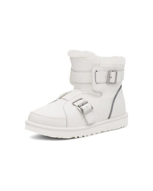Ugg White (Wmns) Mini Buckle Short Boots