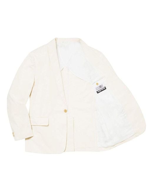 Supreme White X Mm6 Maison Margiela Washed Cotton Suit for men