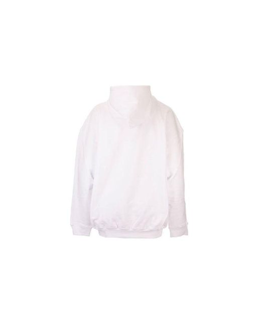 Balenciaga White (Wmns) Logo Printing Hoodie