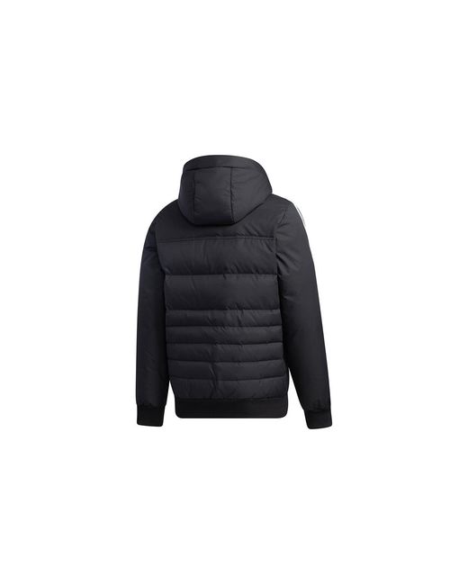 Adidas Blue Neo Sprt Dwn Puff Hooded Down Jacket for men