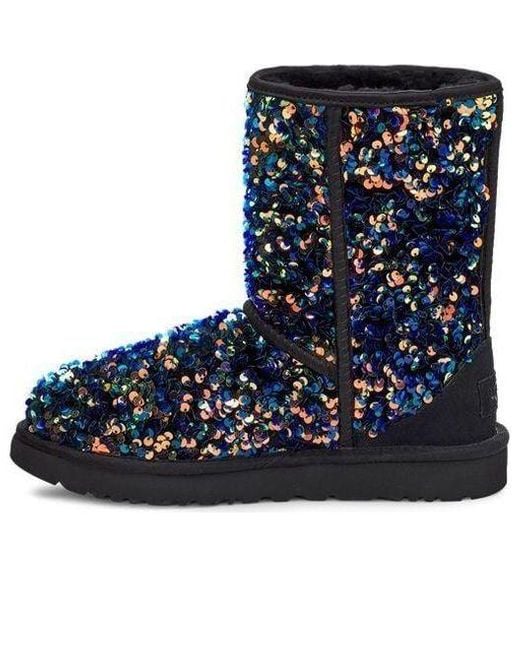 Ugg Blue (Wmns) Classic Short Stellar Sequin Snow Boots