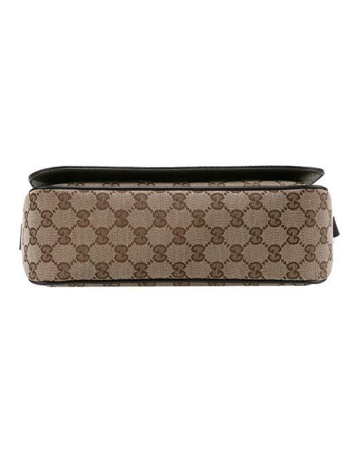 Gucci Brown Canvas Prints Single Shoulder Bag
