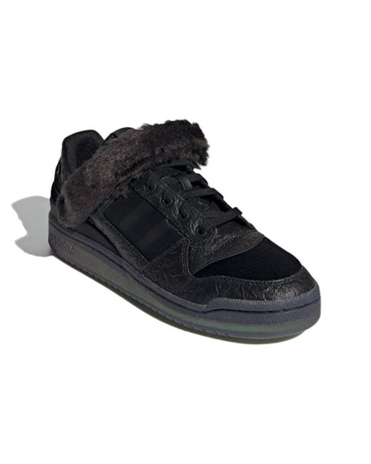 Adidas Black Forum Low Shoes 'Core Shock' for men