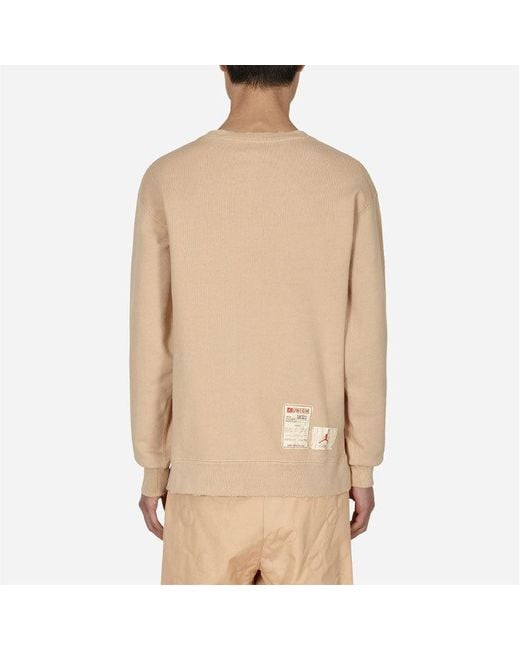 Nike Natural X Union Crossover Logo Solid Color Sleeve Sports Round Neck Asia Edition Khaki for men