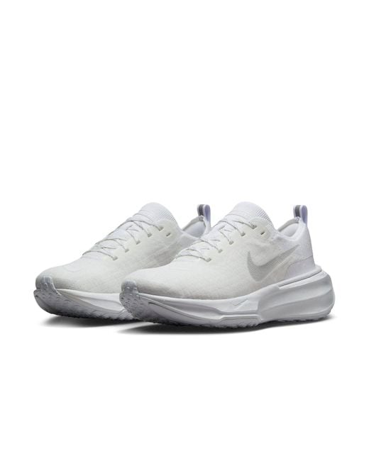 Nike White Invincible 3 Road Running Shoes for men