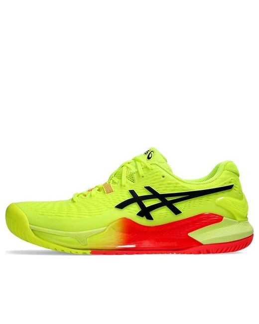 Asics Green Gel-Resolution 9 Paris Tennis Shoes for men