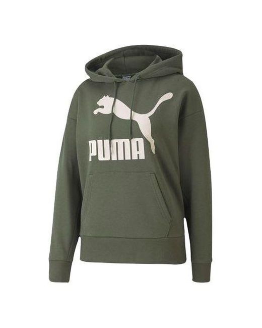 PUMA Green (Wmns) Classics Logo Hoodie