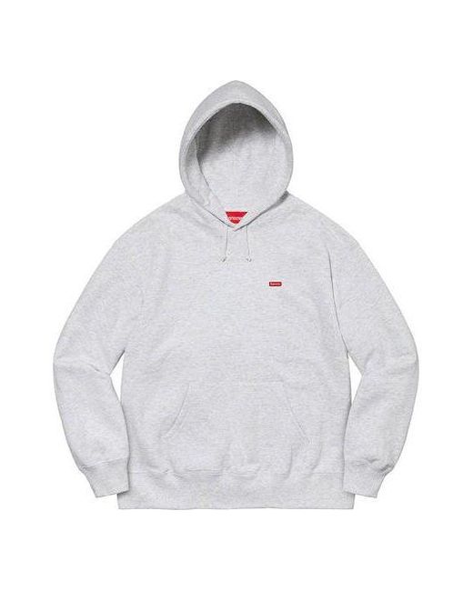Supreme Gray Small Box Hooded Sweatshirt for men