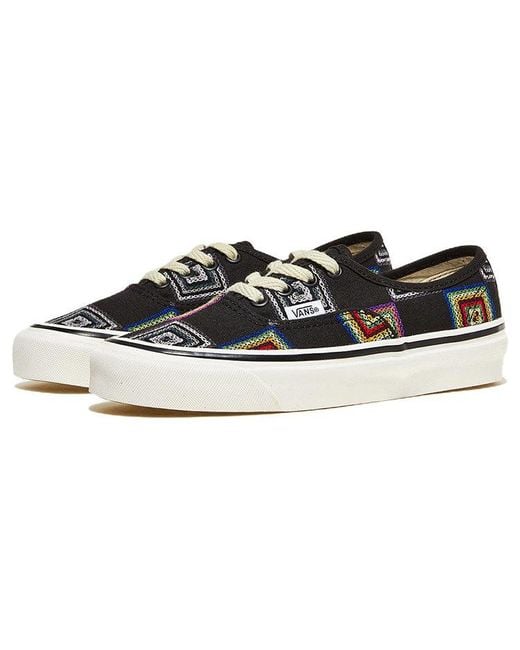 Vans Black Authentic 44 Low Top Skateboarding Shoes for men