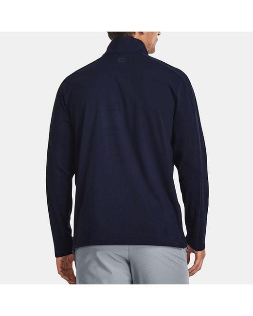 Under Armour Blue Meridian 1/4 Zip Long Sleeve Top 'Midnight' for men