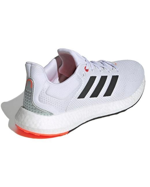 Adidas White Pureboost 21 Solar' for men