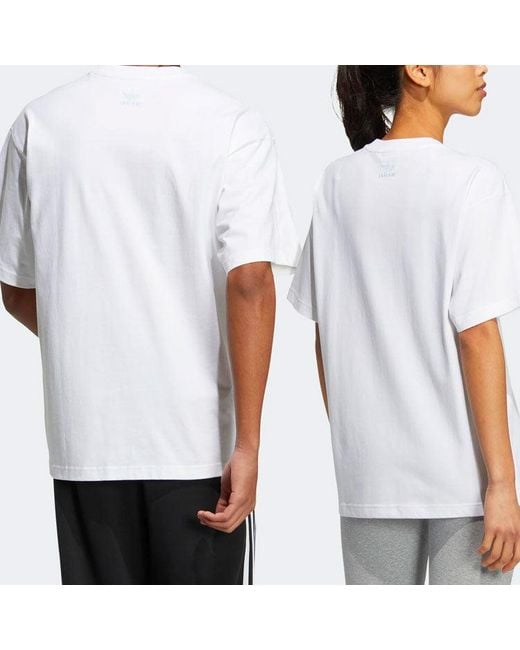 Adidas White Originals Ss22 Y2K Tee 1 Alphabet Logo Casual Sports Short Sleeve for men