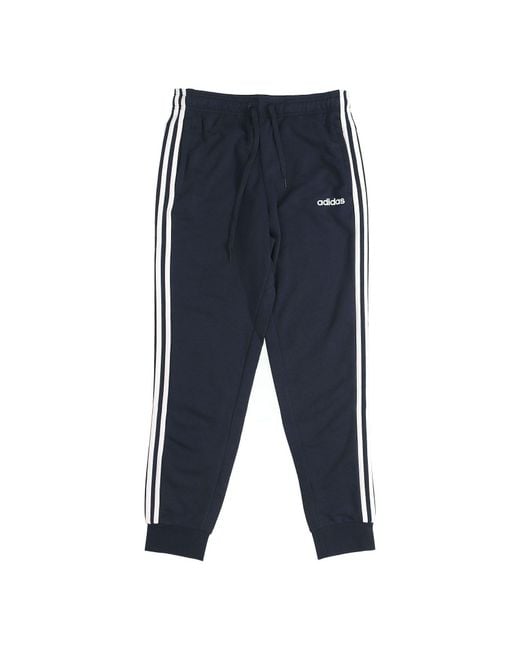 Adidas Blue E 3S T Pnt Ft Plaid Applique Sports Pants for men