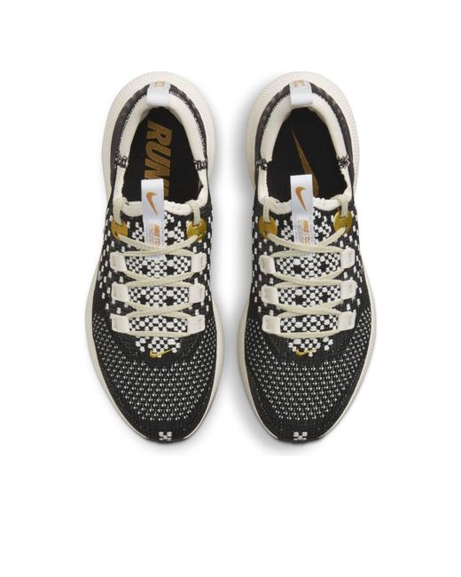 Nike Black (Wmns) React Escape Run Flyknit Metallic Vivid'