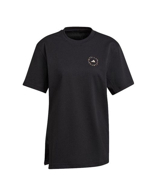 Adidas Black (Wmns) Asmc C Tee Small Logo Sports Round Neck Short Sleeve