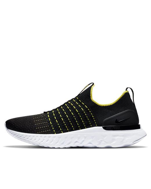 Nike Black React Phantom Run Flyknit 2 Sonic' for men