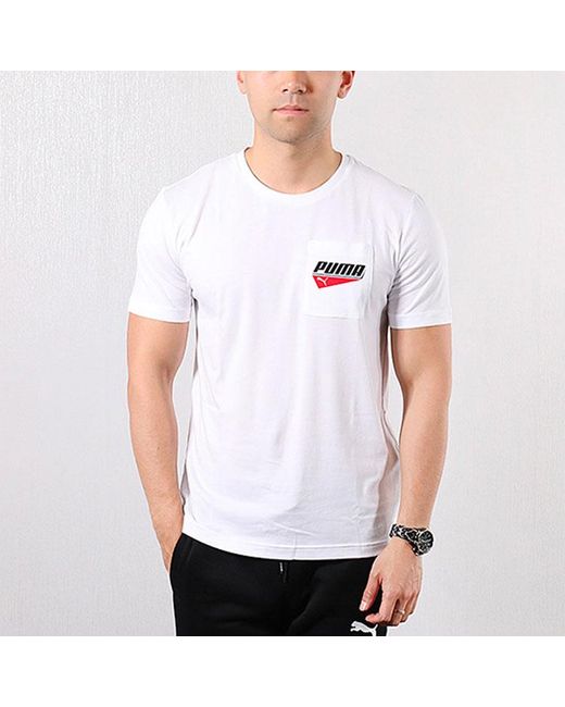 PUMA White Pocket T-Shirt for men