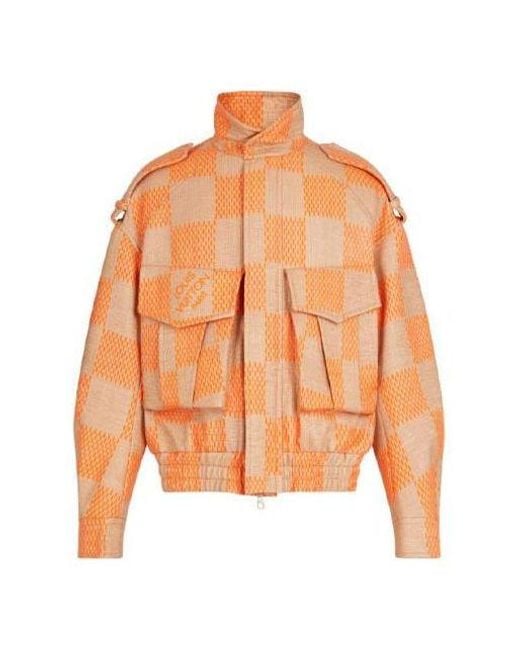 Louis Vuitton Lv Ss21 Daier Checkered Long Sleeve Jacket Brown in Orange  for Men