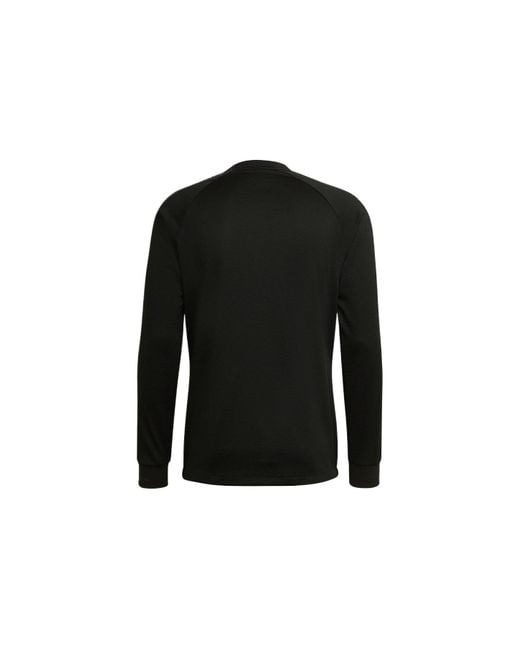 Adidas Black Stripe Round Neck Long Sleeves T-Shirt for men