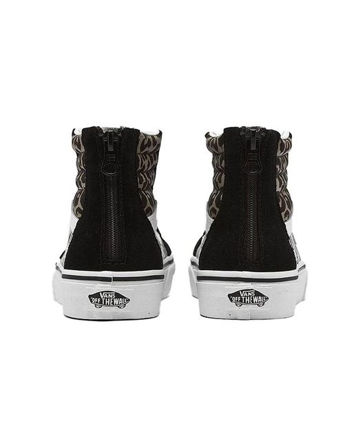 Vans Black Sk8-Hi Zip Casual Gs Leopard Print for men