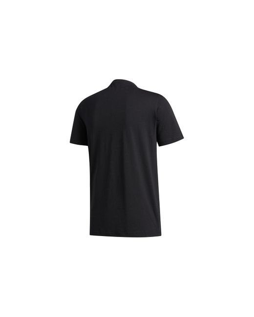 Adidas Black Donovan Logo Basketball Sports Round Neck Short Sleeve for men