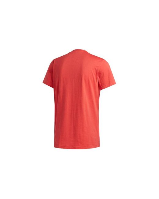 Adidas Red Basketball Sports Short Sleeve for men