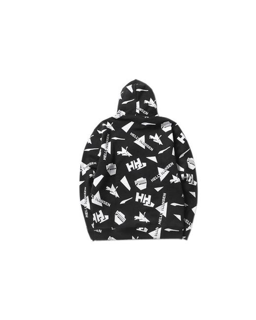 PUMA Black X Helly Hansen All Over Print Hoodie for men